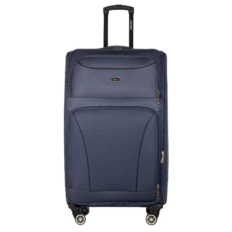 Victoria Collection Blue Luggage(20/26/28/30") Suitcase Lock Spinner Soft