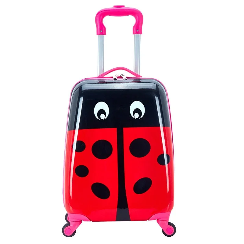 Traveling Luggage Bags With Wheels 18 Inch Cartoon Kids Luggage Universal Wheel Carry-Ons Suitcases