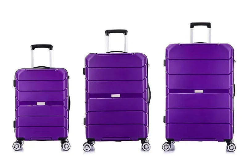 Tosca Rogue 3 Piece Luggage Trolley Set | Purple