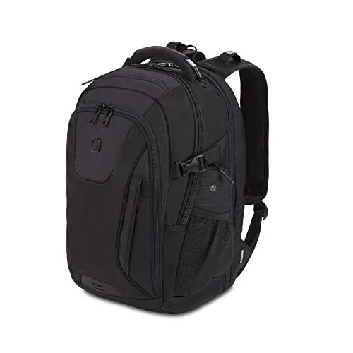 SwissGear 5358 ScanSmart Laptop Backpack, Fits 15 Inch Laptop, USB Charging Port (Black Stealth)