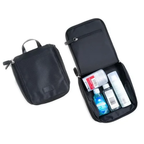 Bey Berk Ballistic Nylon Travel Toiletries Storage Case Black