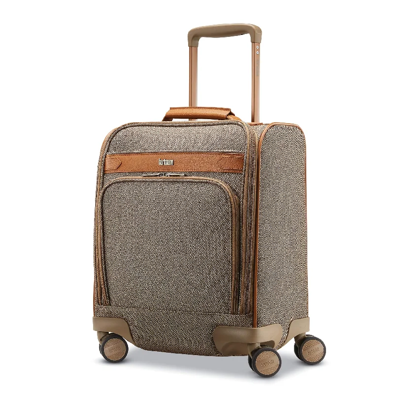 Hartmann Herringbone Deluxe Underseat Carry On Spinner, Terracotta