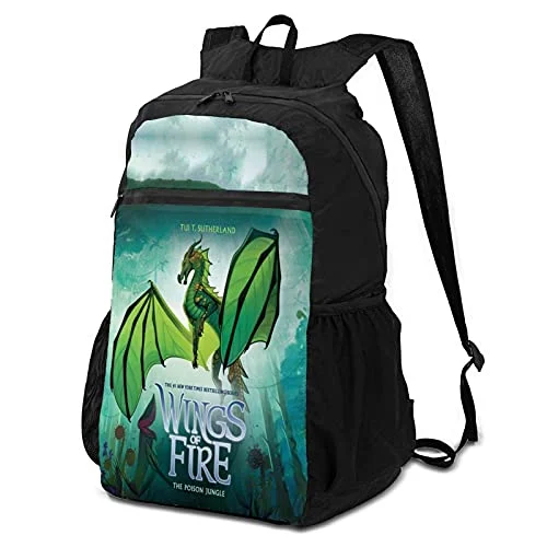 W-ings of Fire Backpack Lightweight Waterproof School Book Bag Travel Shoulders Daypack Foldable Laptop Bag for Boys Grils