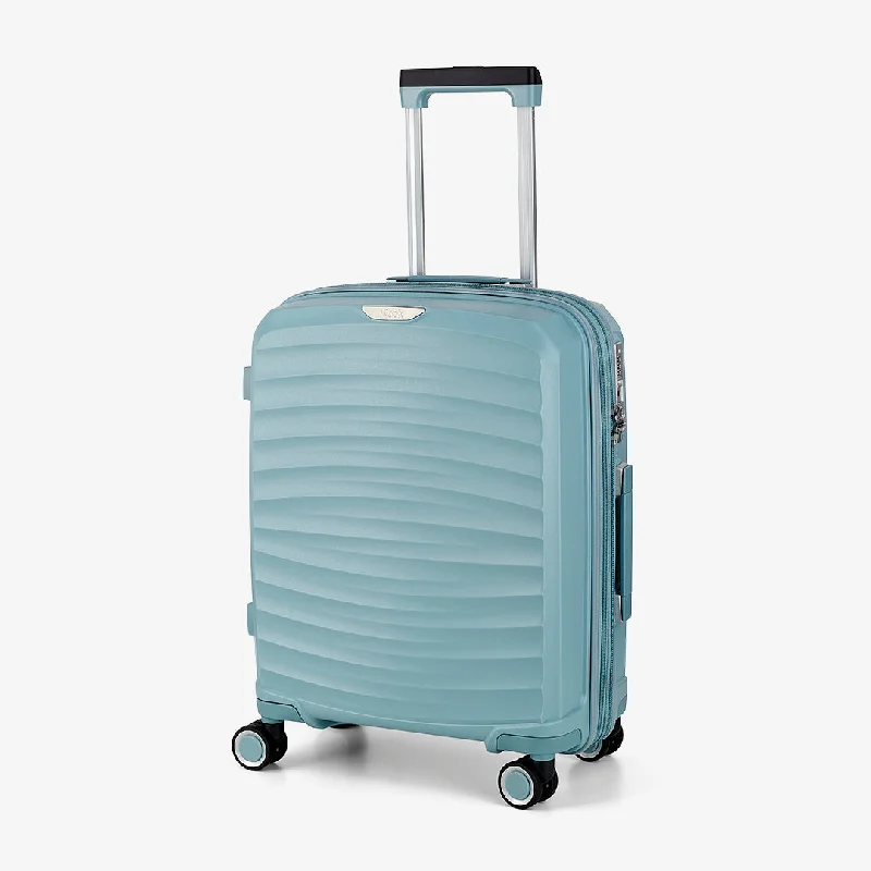 Sunwave Expandable Hardshell Cabin Suitcase 54cm - Light Blue