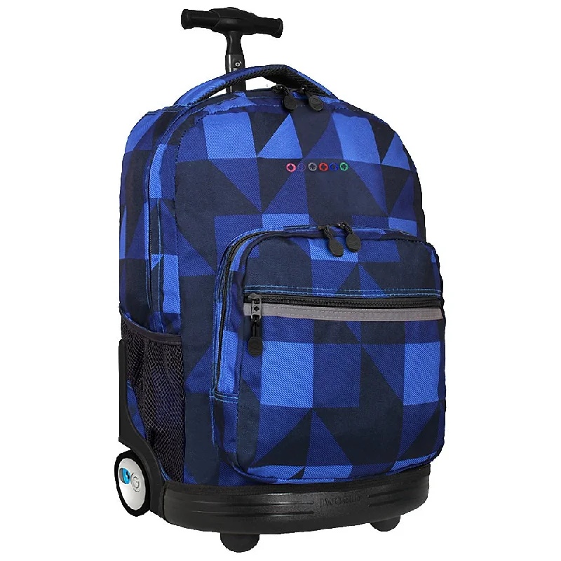 J World New York Sunrise Rolling Backpack, Block Nav