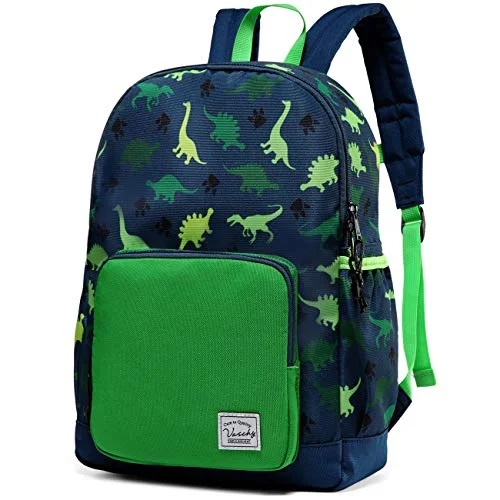 Backpack for Boys, VASCHY Cute Lightweight Water Resistant Preschool Backpack for Boys and Girls Kindergarten Bookbag Dinosaur