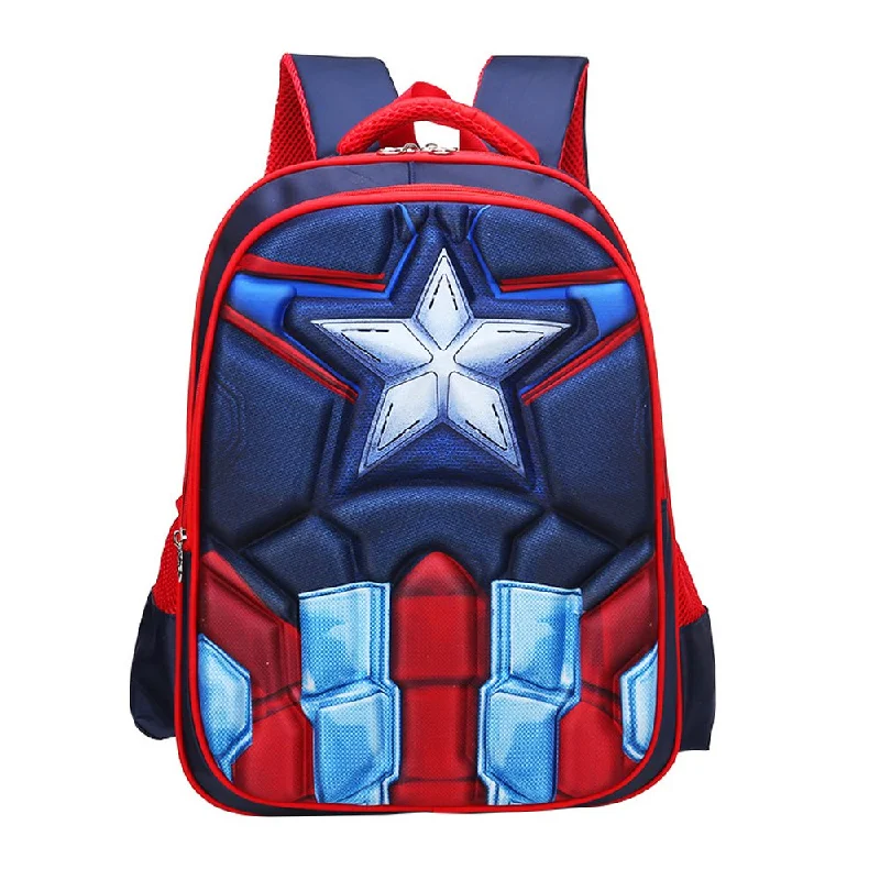 School Backpack for Boys Kids Schoolbag Student Bookbag Rucksack Waterproof Shoulder Bag Daypack with Anime Super Hero (A04, Small:15x11x4.7 in)