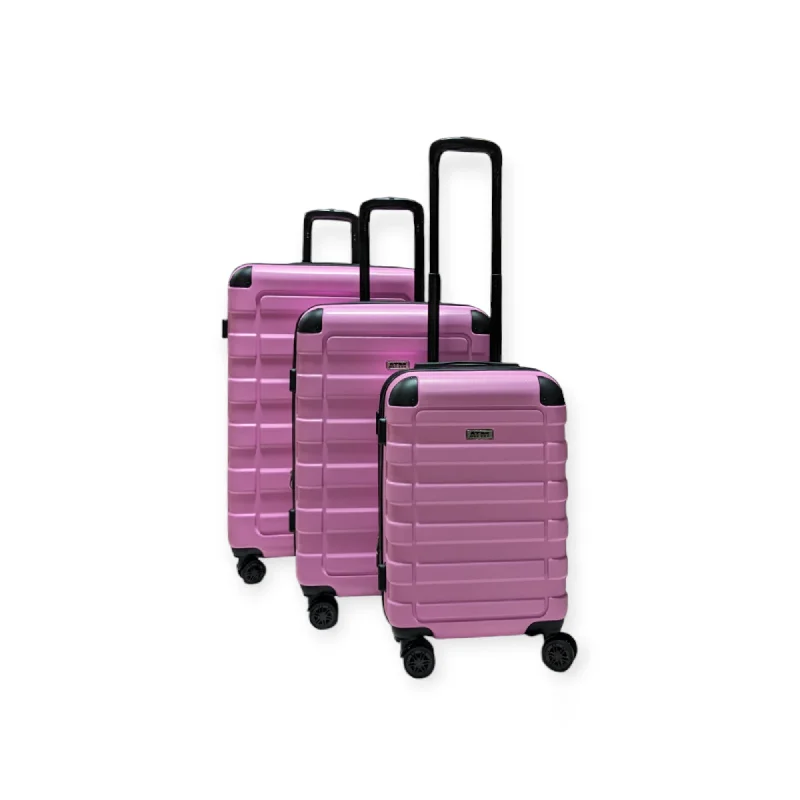 Classic Collection Pink Luggage 3 Piece Set (20/26/30") Suitcase Lock Spinner