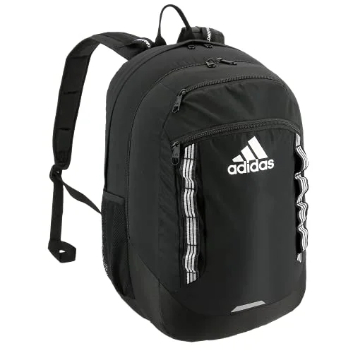 adidas Excel Backpack, Black Black/White Webbing, One Size