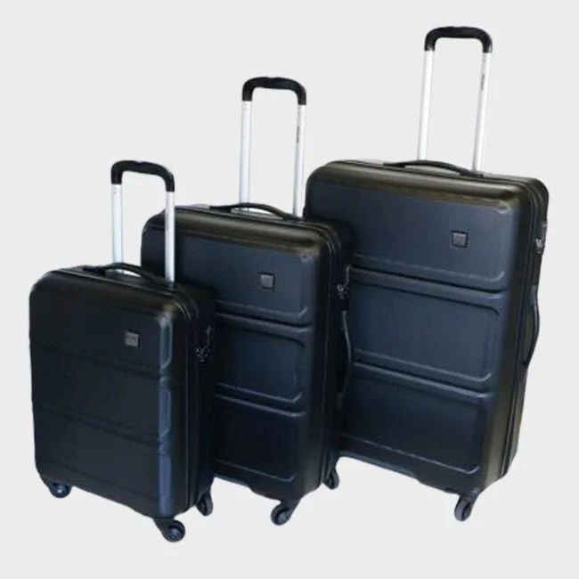 Tosca Elegant Vibe 3 Piece Luggage Trolley Set | Black