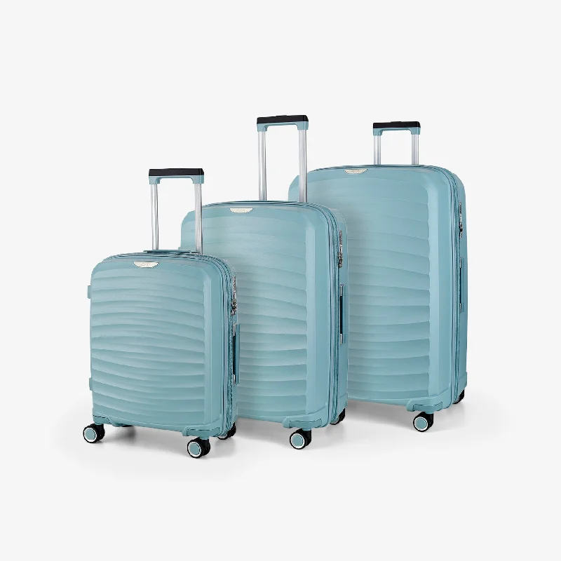 Sunwave Expandable Hardshell 3pc Set - Light Blue