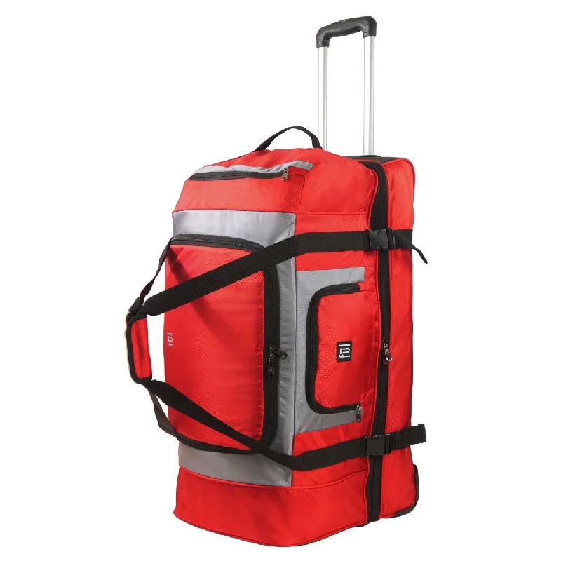 Rig Series 30" Split Level FŪL Red Rolling Duffle Bag