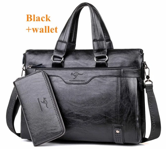 black with wallet