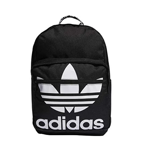 adidas Originals Unisex Trefoil Pocket Backpack, Black/White, ONE SIZE