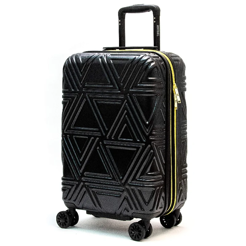 Badgley Mischka Contour Hard Expandable Spinner Carry-on Suitcase (Black)