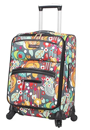 Lily Bloom Carry On Expandable Design Pattern Luggage With Spinner Wheels (20in, Bliss)